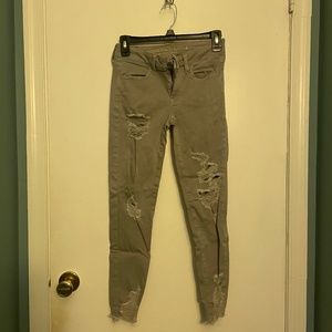 Grey American eagle jeans